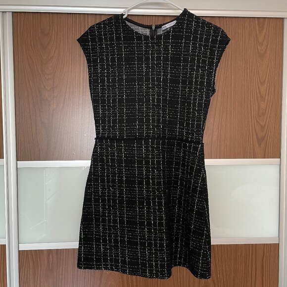 Zara Black Tweed Mini Dress | Size S NWOT - Picture 1 of 3